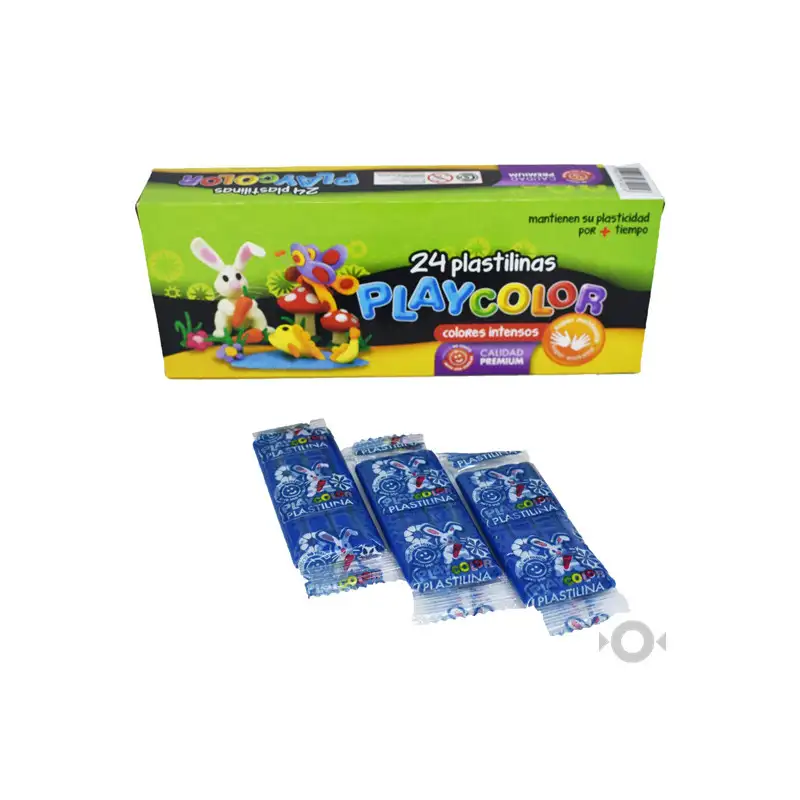 PLASTILINA PLAYCOLOR PANCITO AZUL X24