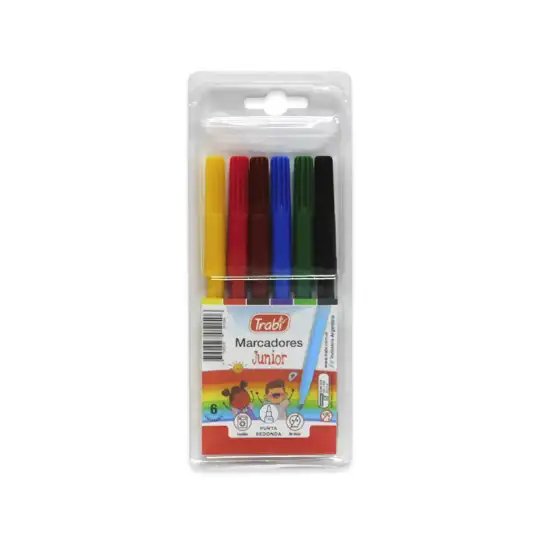 MARCADOR TRABI JUNIOR SURTIDO X6