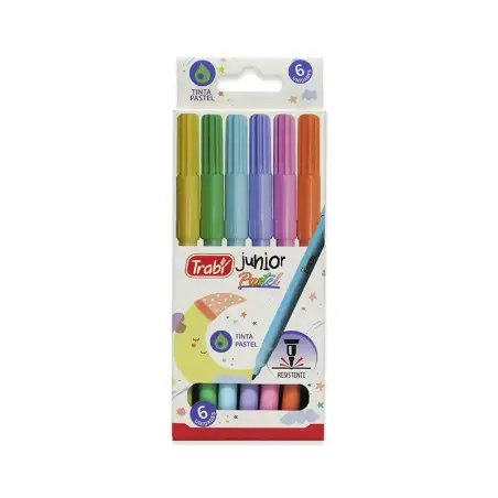 MARCADOR TRABI JUNIOR PASTEL SURTIDO X6