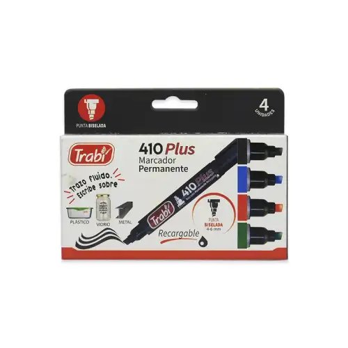 MARCADOR PERMANENTE 410 X4 TRABI