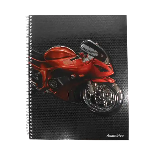 CUADERNO ASAMBLEA 22X29 80HJS RAYADAS MOTOS