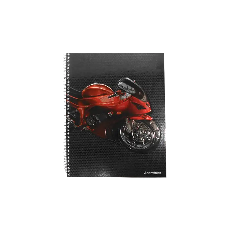 CUADERNO ASAMBLEA 22X29 80HJS RAYADAS MOTOS