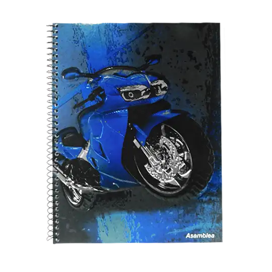 CUADERNO ASAMBLEA 22X29 80HJS RAYADAS MOTOS
