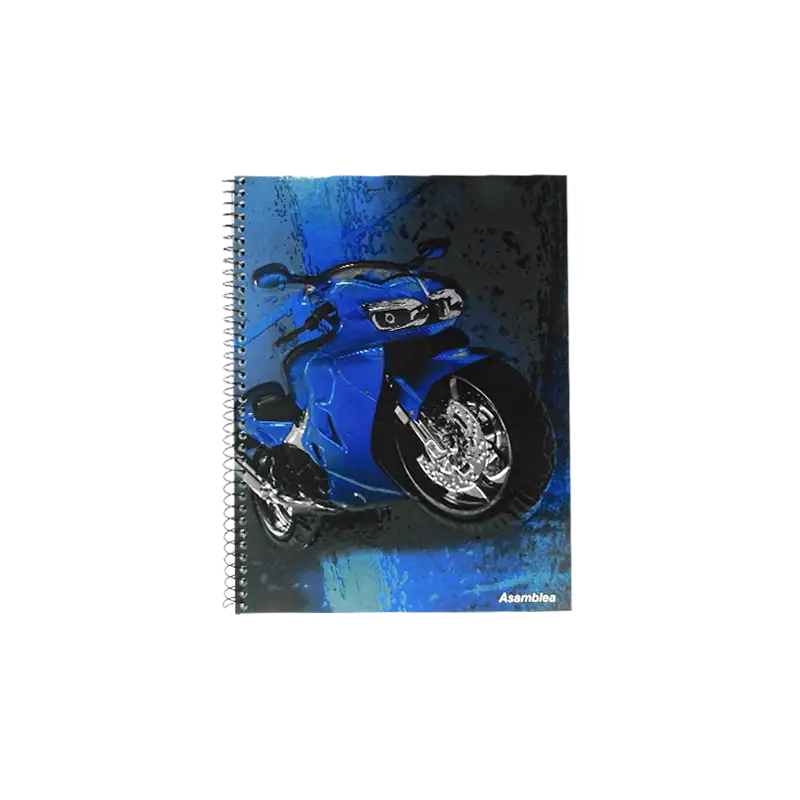 CUADERNO ASAMBLEA 22X29 80HJS RAYADAS MOTOS