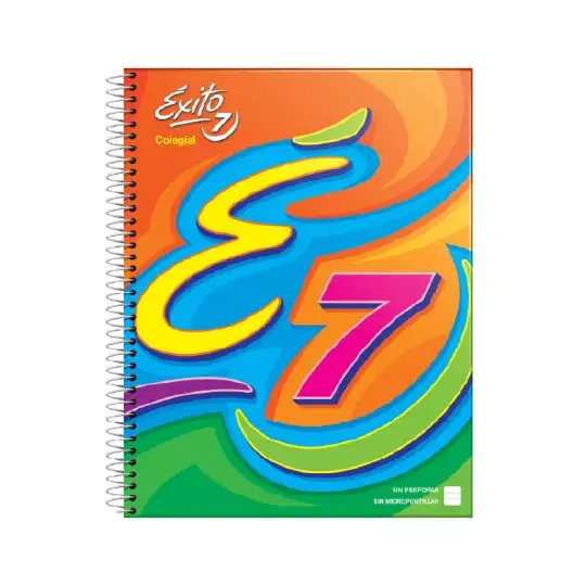 CUADERNO EXITO E7 COLEGIAL TAPA DURA 60HJS RAY EXI