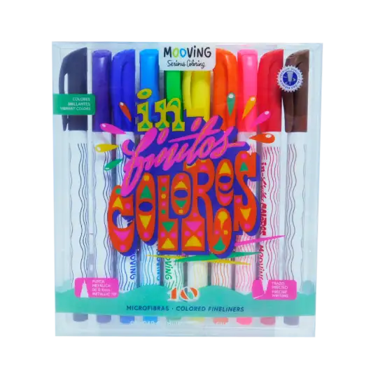 MICROFIBRAS DE COLORES MOOVING X10U