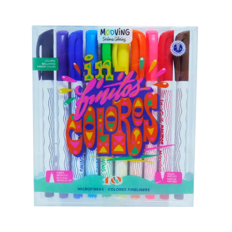 MICROFIBRAS DE COLORES MOOVING X10U
