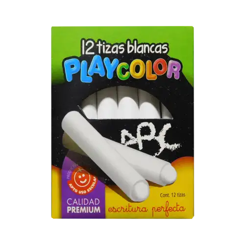 TIZA ESCOLAR PLAYCOLOR BLANCA X12