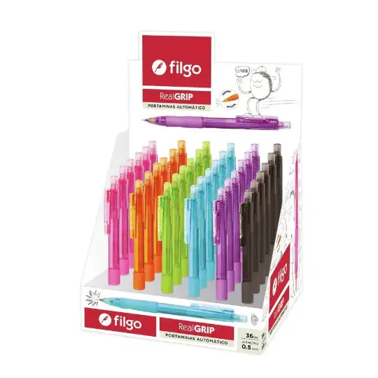 PORTAMINA 0.5MM REAL GRIP PLASTICO FILGO