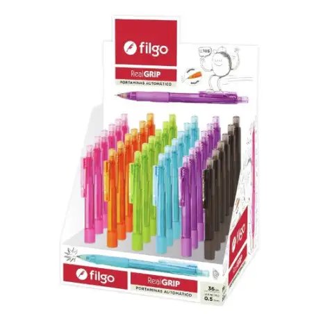 PORTAMINA 0.5MM REAL GRIP PLASTICO FILGO