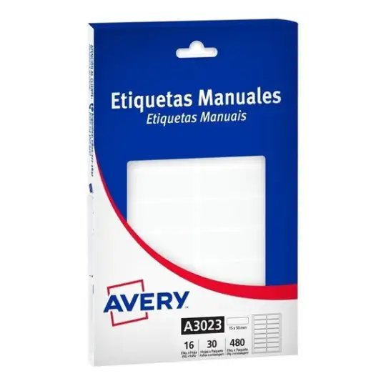 ETIQUETA  AVERY  3023  15MM X 50MM