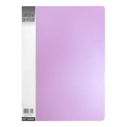 CARPETA C/10 FOLIOS A4  VIOLETA  PASTEL