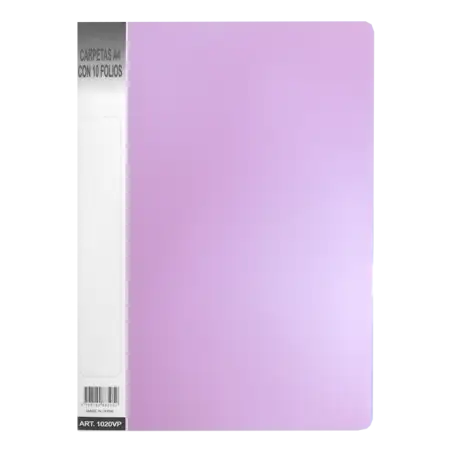 CARPETA C/10 FOLIOS A4  VIOLETA  PASTEL