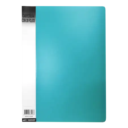 CARPETA C/20 FOLIOS A4 VERDE PASTEL