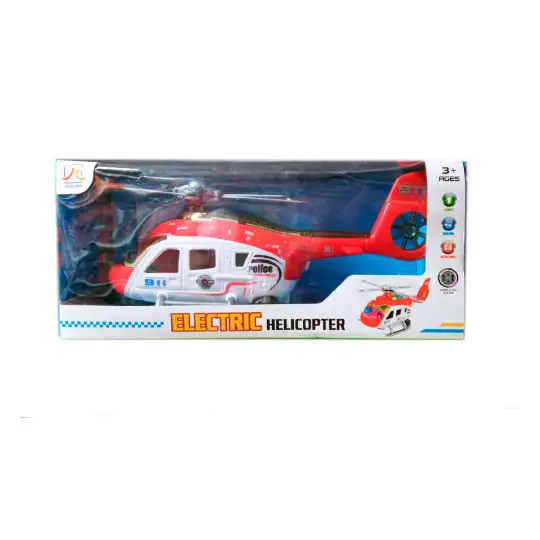 HELICOPTERO CON LUZ Y SONIDO EN CAJA A PILA
