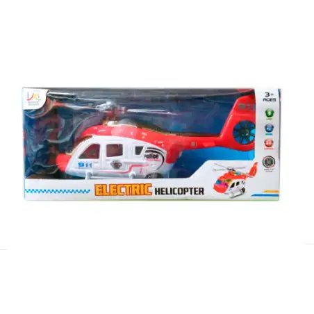HELICOPTERO CON LUZ Y SONIDO EN CAJA A PILA