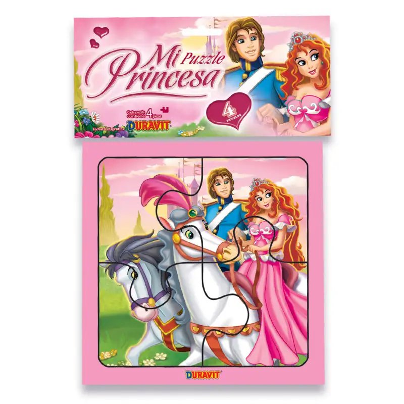 PUZZLE PRINCESAS CHICO X4 PZAS DURAVIT