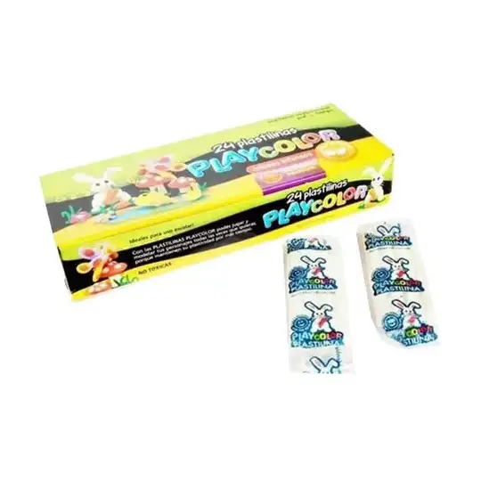 PLASTILINA PLAYCOLOR PANCITO BLANCA X24