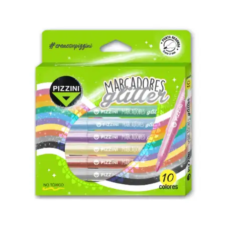 MARCADOR PIZZINI GLITTER X10