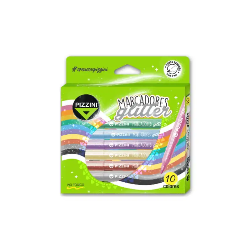 MARCADOR PIZZINI GLITTER X10