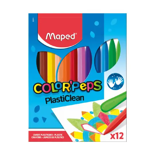 CRAYONES DE PLASTICOS MAPED COLORPEPS X12