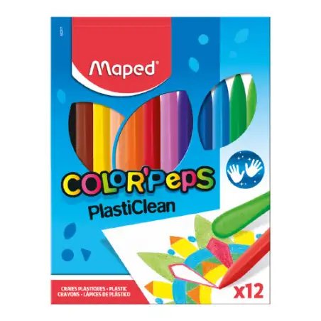 CRAYONES DE PLASTICOS MAPED COLORPEPS X12