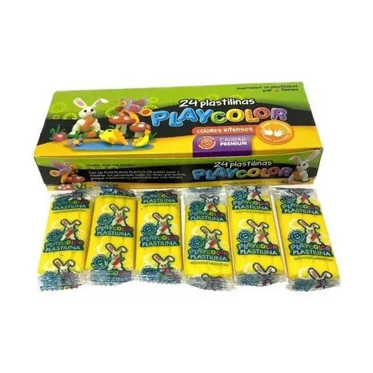 PLASTILINA PLAYCOLOR PANCITO AMARILLO X24