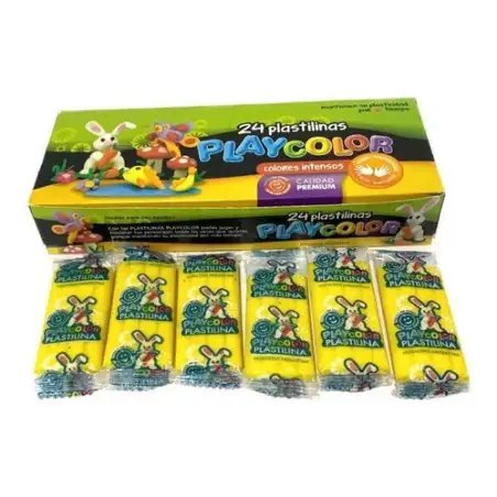PLASTILINA PLAYCOLOR PANCITO AMARILLO X24