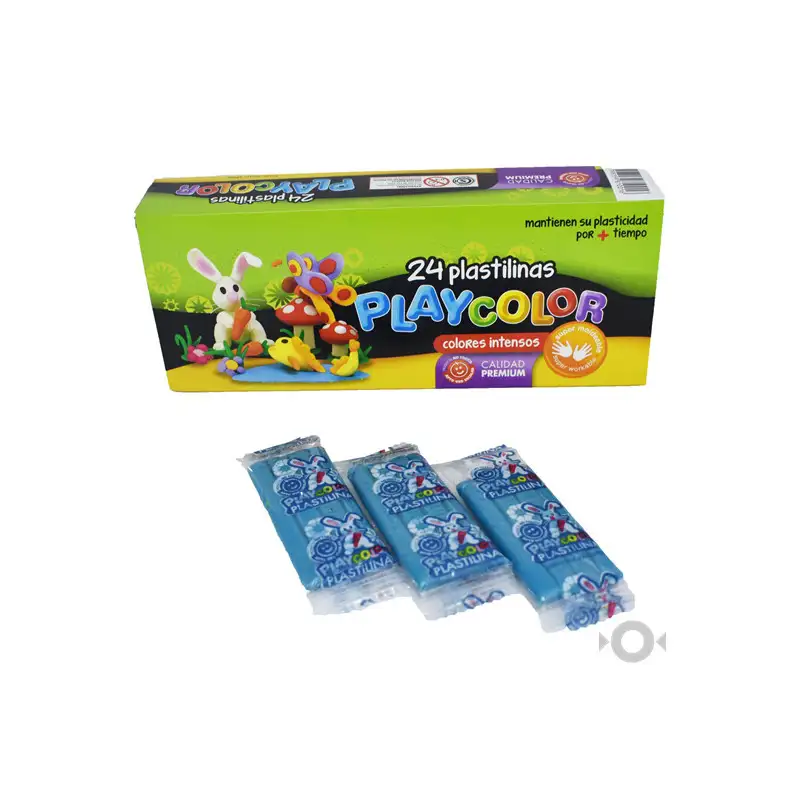 PLASTILINA PLAYCOLOR PANCITO CELESTE X24
