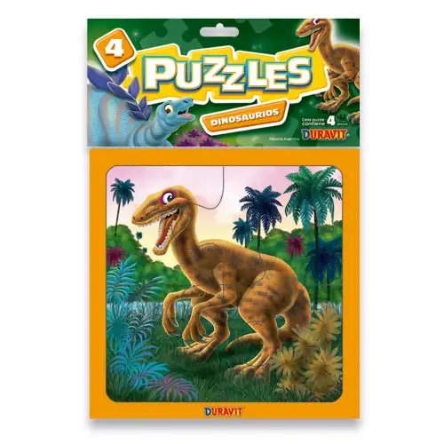PUZZLE X4 PZAS DINOSAURIO CHICO DURAVIT