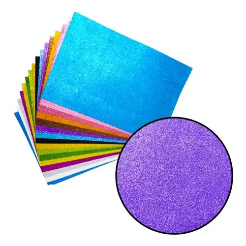 GOMA EVA GLITTER REXON 40X60 PURPURA X1