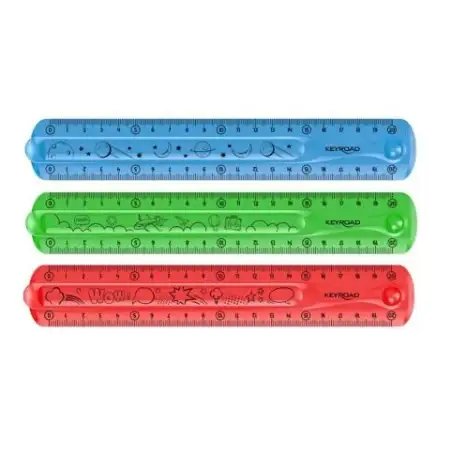 REGLA FLEXIBLE 20CM KEYROAD