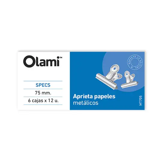 APRIETA PAPEL CROMADO OLAMI 75MM X12U