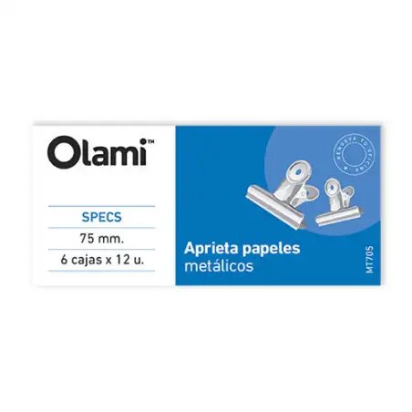 APRIETA PAPEL CROMADO OLAMI 75MM X12U