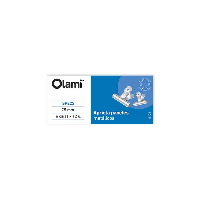 APRIETA PAPEL CROMADO OLAMI 75MM X12U