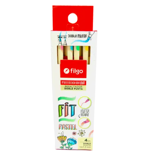 RESALTADOR MULTILIGHTER FIT PASTEL DOBLE PUN X4 FI