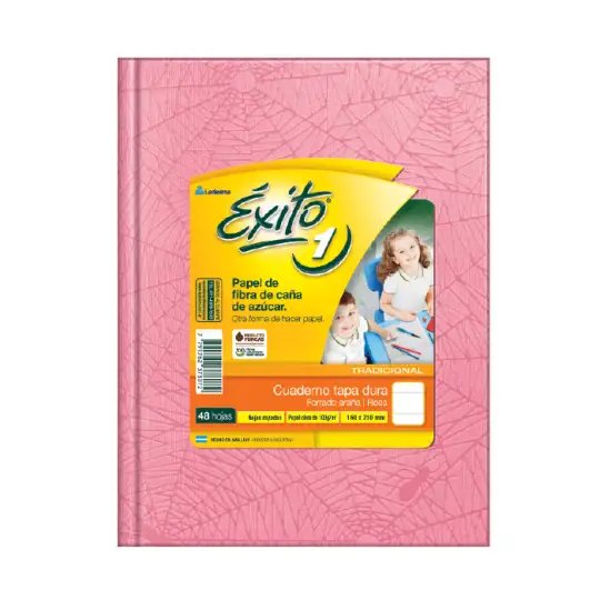 CUADERNO EXITO E1 16X21 ARANIA ROSA 48HJS RAYADO
