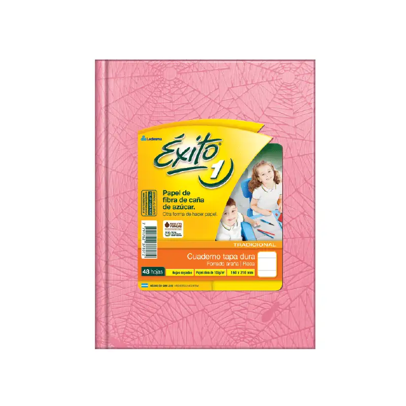 CUADERNO EXITO E1 16X21 ARANIA ROSA 48HJS RAYADO