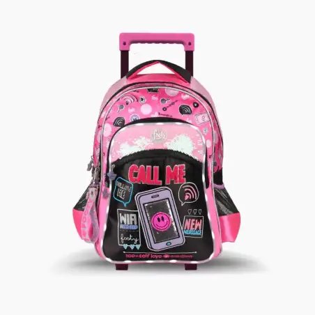MOCHILA CON CARRO 18 CALL ME LUZ LED