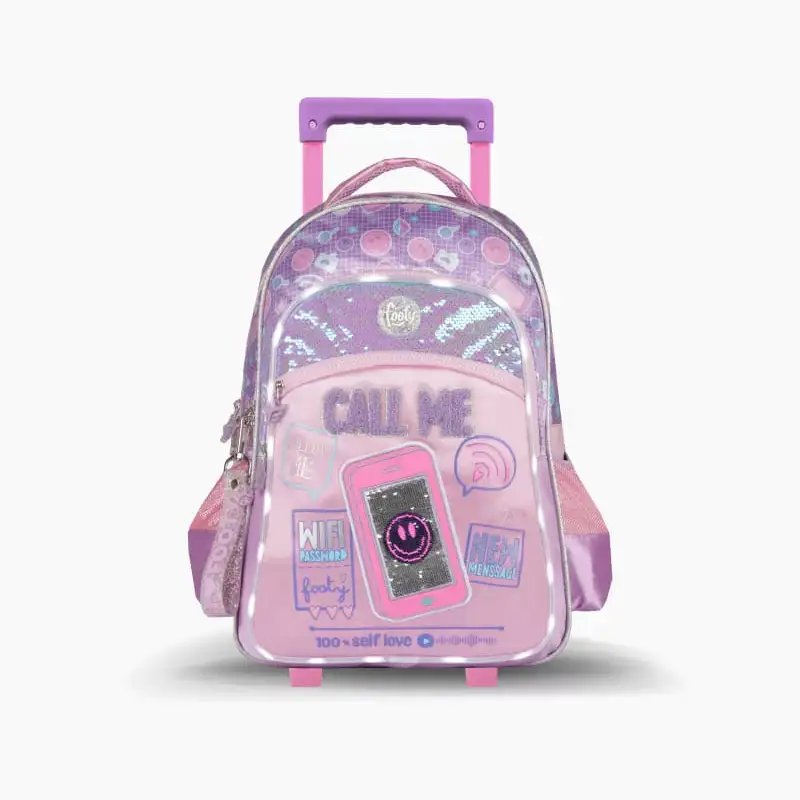 MOCHILA CON CARRO 18 CALL ME LUZ LED