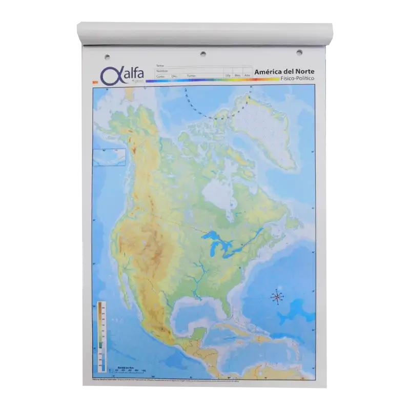 MAPA N5 FIS/POL AMERICA DEL NORTE ALFA