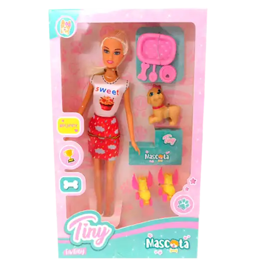 MUNIECA TINY Y SU MASCOTA