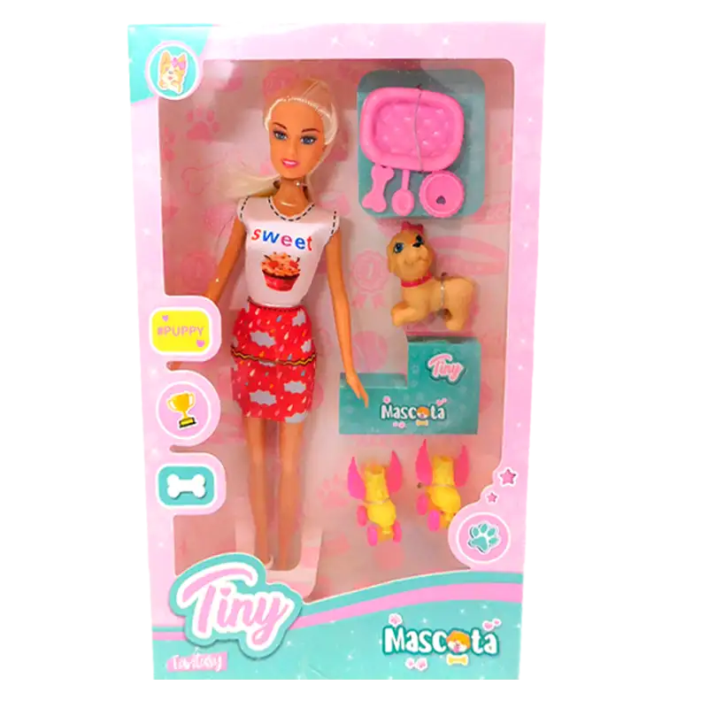 MUNIECA TINY Y SU MASCOTA