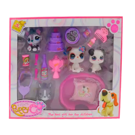 PERRITO X4 CON BANIERA CAJA