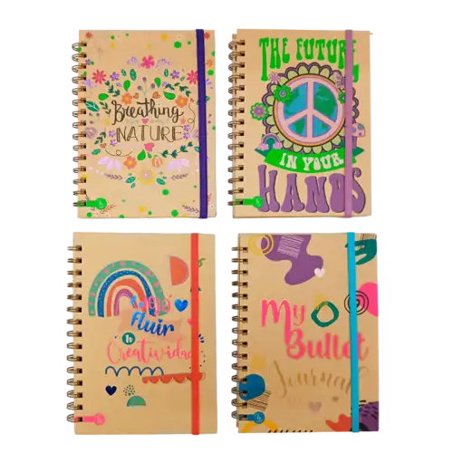 CUADERNO 15X21 KRAFT BULLET