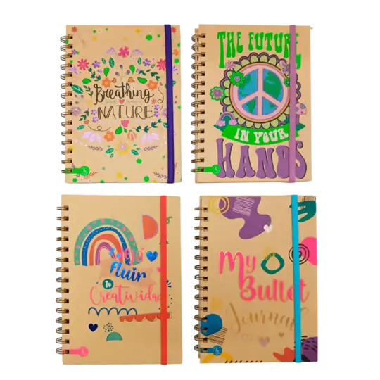 CUADERNO 15X21 KRAFT BULLET