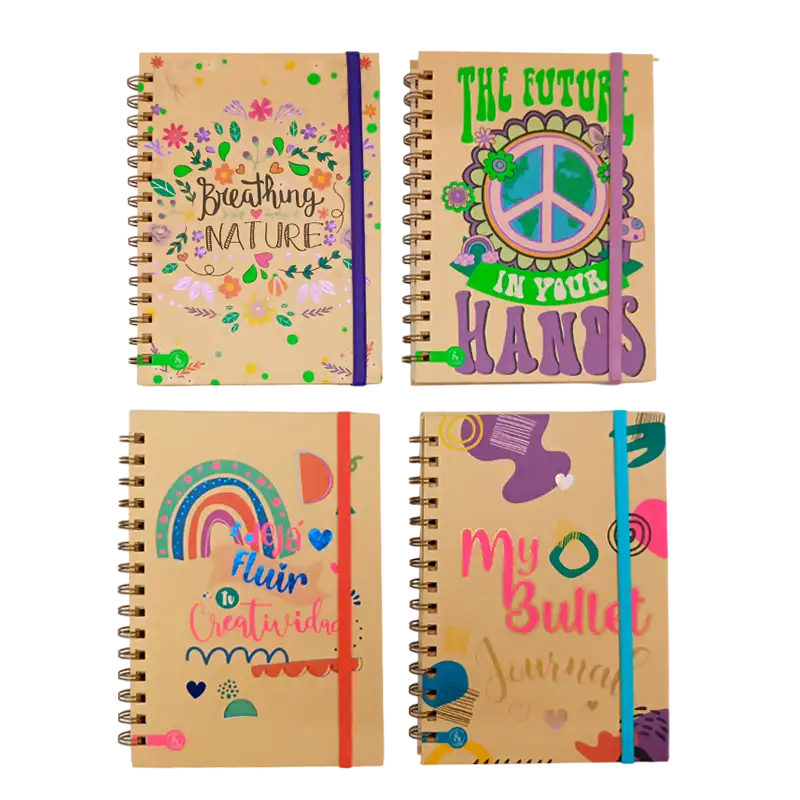 CUADERNO 15X21 KRAFT BULLET