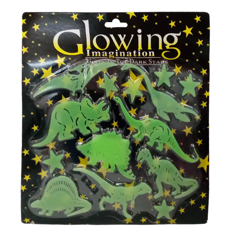 STICKER FLUORESCENTE DINO GALAXIA