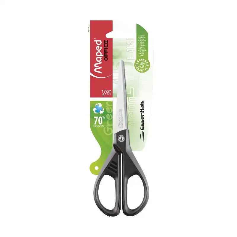 TIJERA 17CM ESSENTIAL GREEN NEGRO MAPED