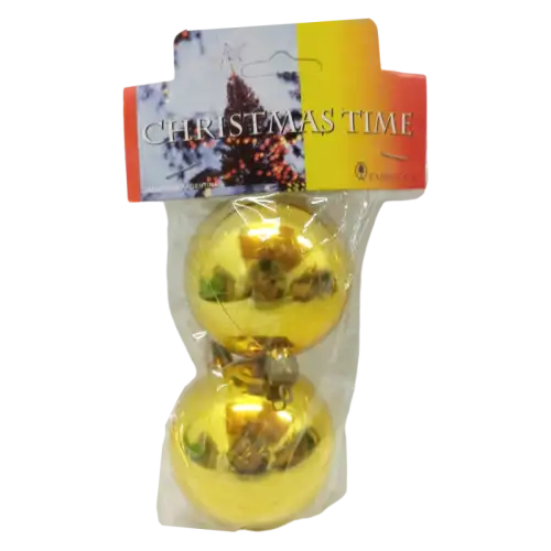 GLOBO 7CM LISO BOL X2 ORO